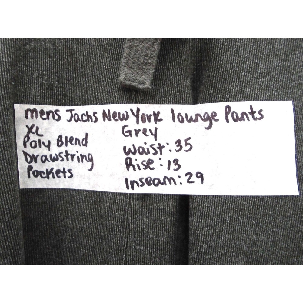 JACHS New York Lounge Pants Joggers Drawstring Heather Gray Mens Size XL - Picture 4 of 9